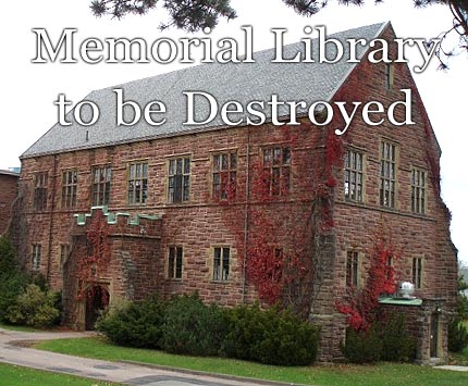 Mount Allison's Memorial Library is scheduled to be demolished Memorial Hall